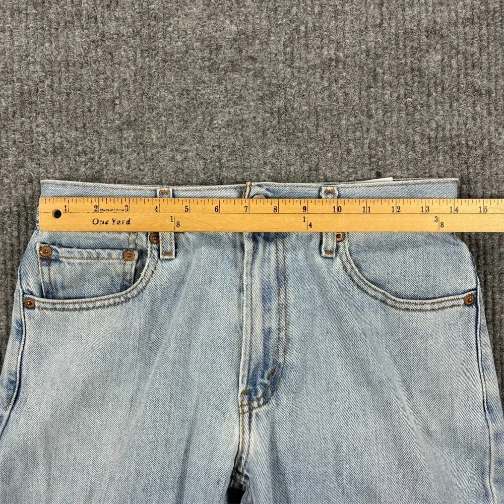 Levis 505 Mens Jeans Size 30x32 Light Wash Denim Regular Fit Taper Low Rise